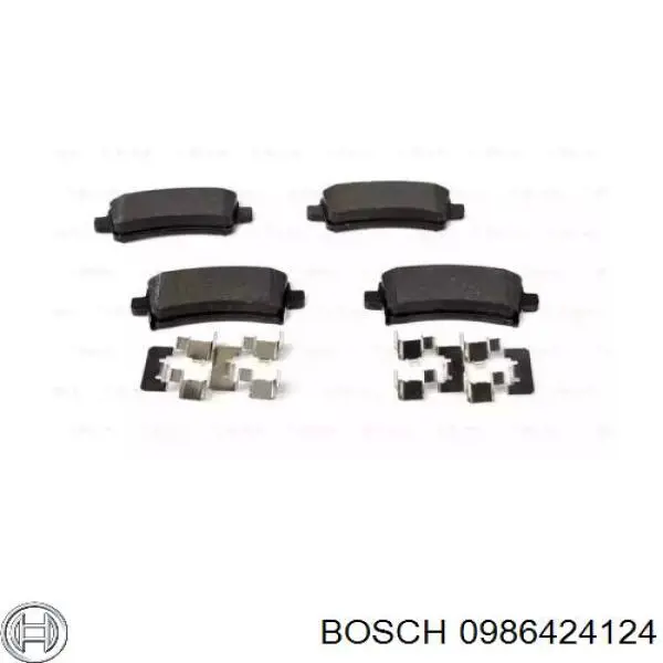 Колодки гальмові задні, дискові 0986424124 Bosch
