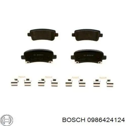 Колодки гальмові задні, дискові 0986424124 Bosch