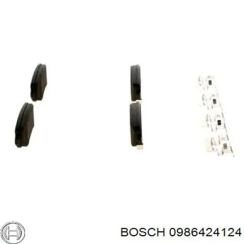 Колодки гальмові задні, дискові 0986424124 Bosch