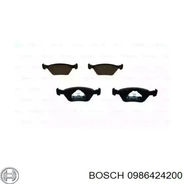 Pastillas de freno delanteras 0986424200 Bosch