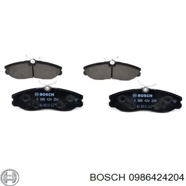 0 986 424 204 Bosch колодки тормозные передние дисковые