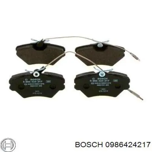 0 986 424 217 Bosch колодки тормозные передние дисковые