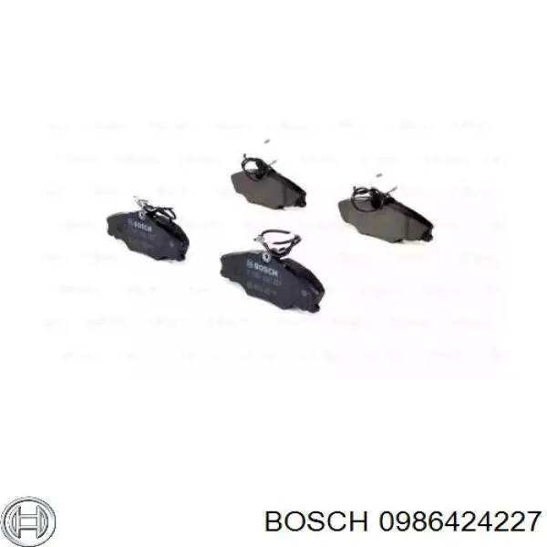 0 986 424 227 Bosch колодки тормозные передние дисковые