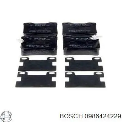 Колодки тормозные задние дисковые Bosch 0986424229