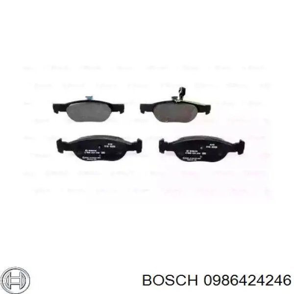 Колодки гальмівні передні, дискові 0986424246 Bosch
