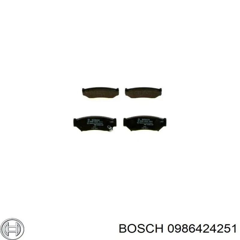 0 986 424 251 Bosch передние тормозные колодки