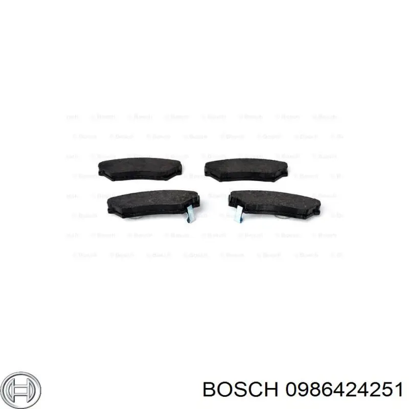 Колодки гальмівні передні, дискові 0986424251 Bosch