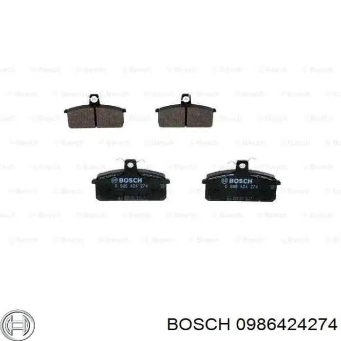 Передние тормозные колодки 0986424274 Bosch