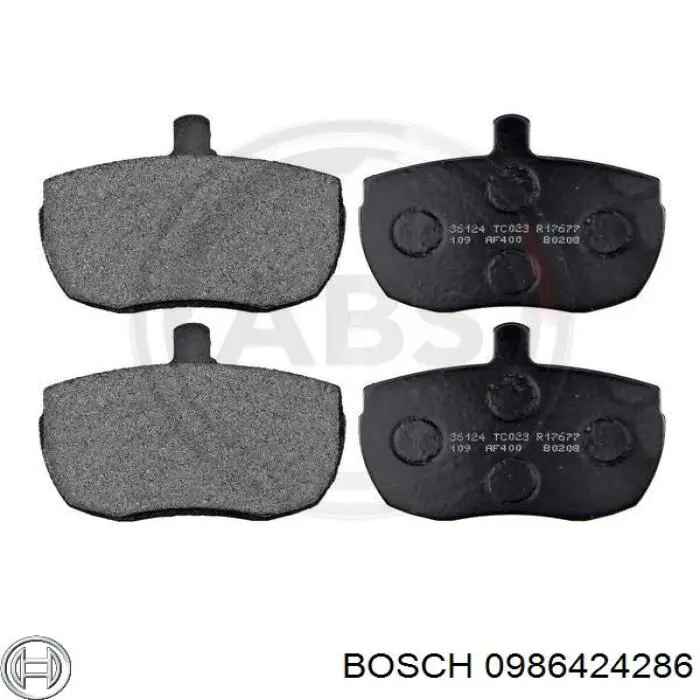 Передние тормозные колодки 0986424286 Bosch