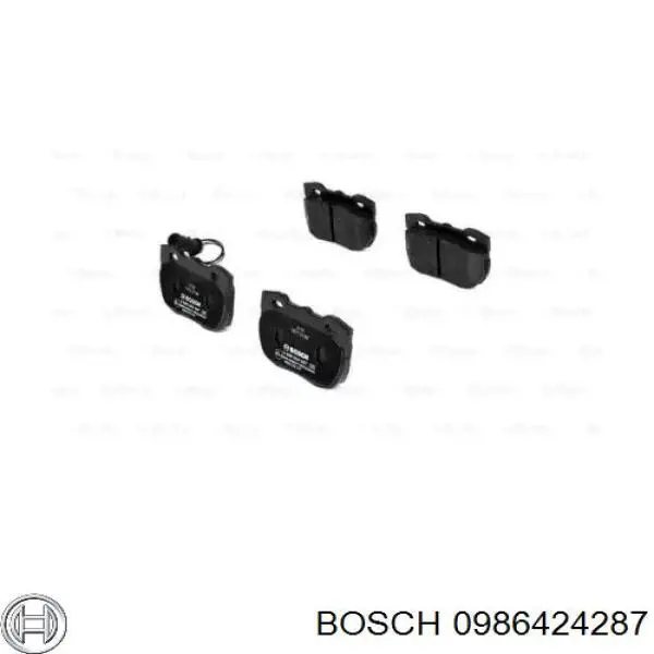 0 986 424 287 Bosch передние тормозные колодки