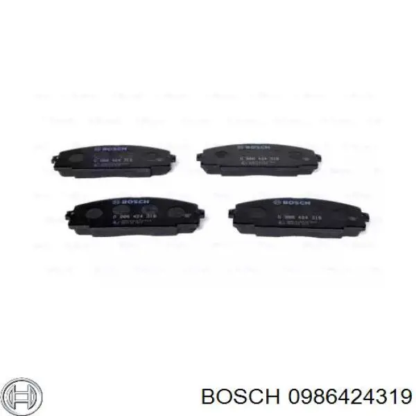 Передние тормозные колодки 0986424319 Bosch