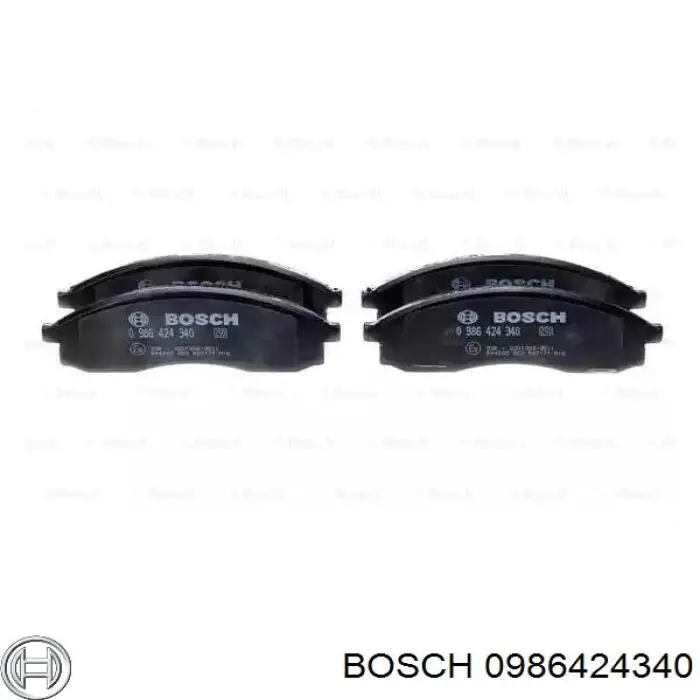 0986424340 Bosch передние тормозные колодки