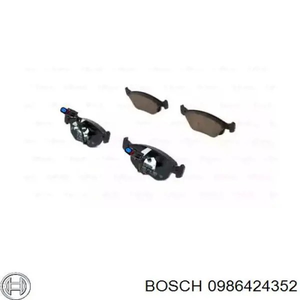 Передние тормозные колодки 0986424352 Bosch