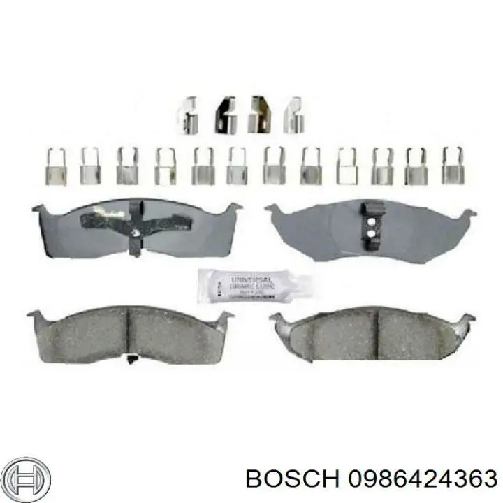 Колодки тормозные передние дисковые Bosch 0986424363