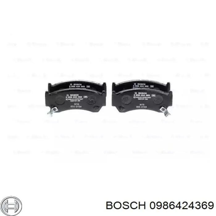 0 986 424 369 Bosch колодки тормозные передние дисковые