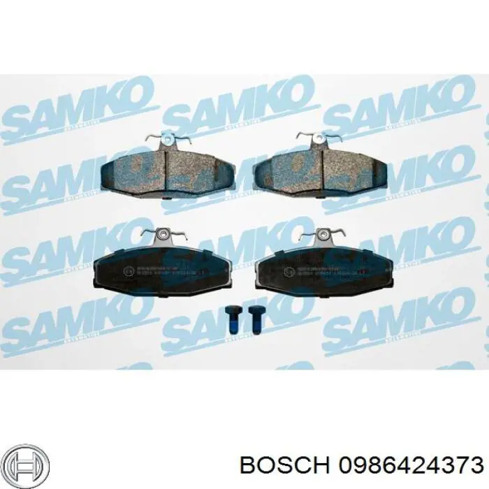 Передние тормозные колодки 0986424373 Bosch