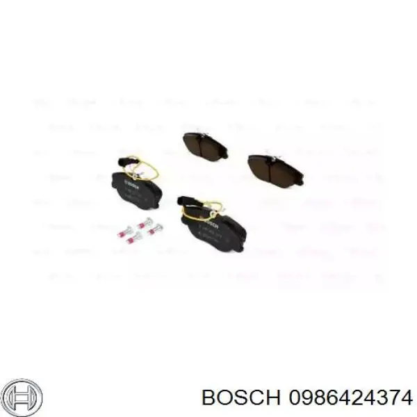 Передние тормозные колодки 0986424374 Bosch