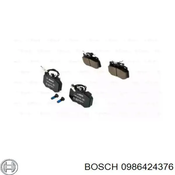 Передние тормозные колодки 0986424376 Bosch