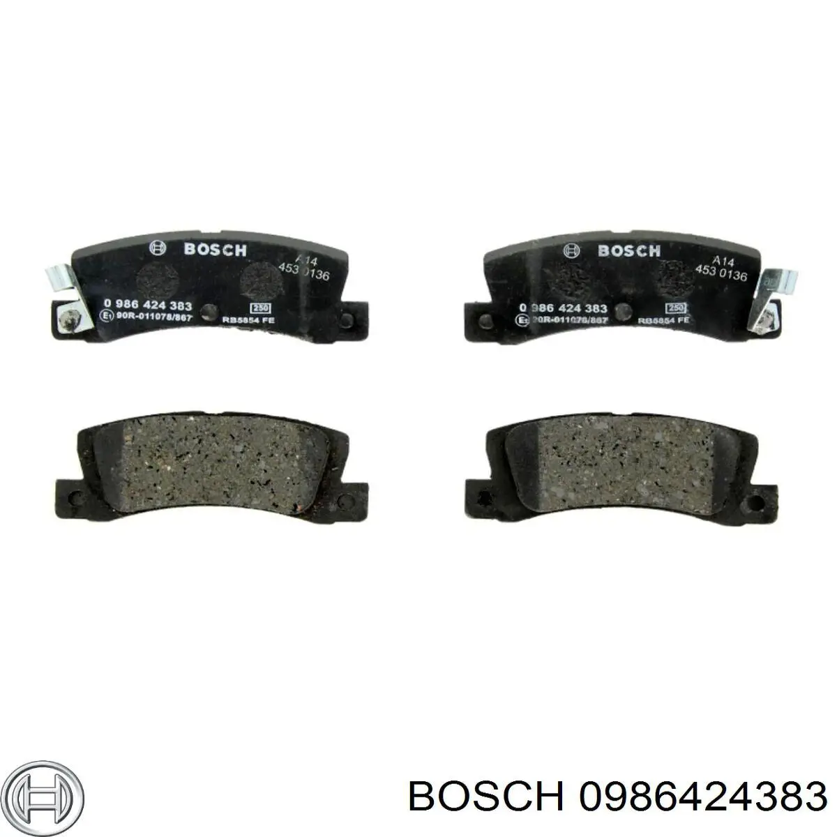 0986424383 Bosch задние тормозные колодки