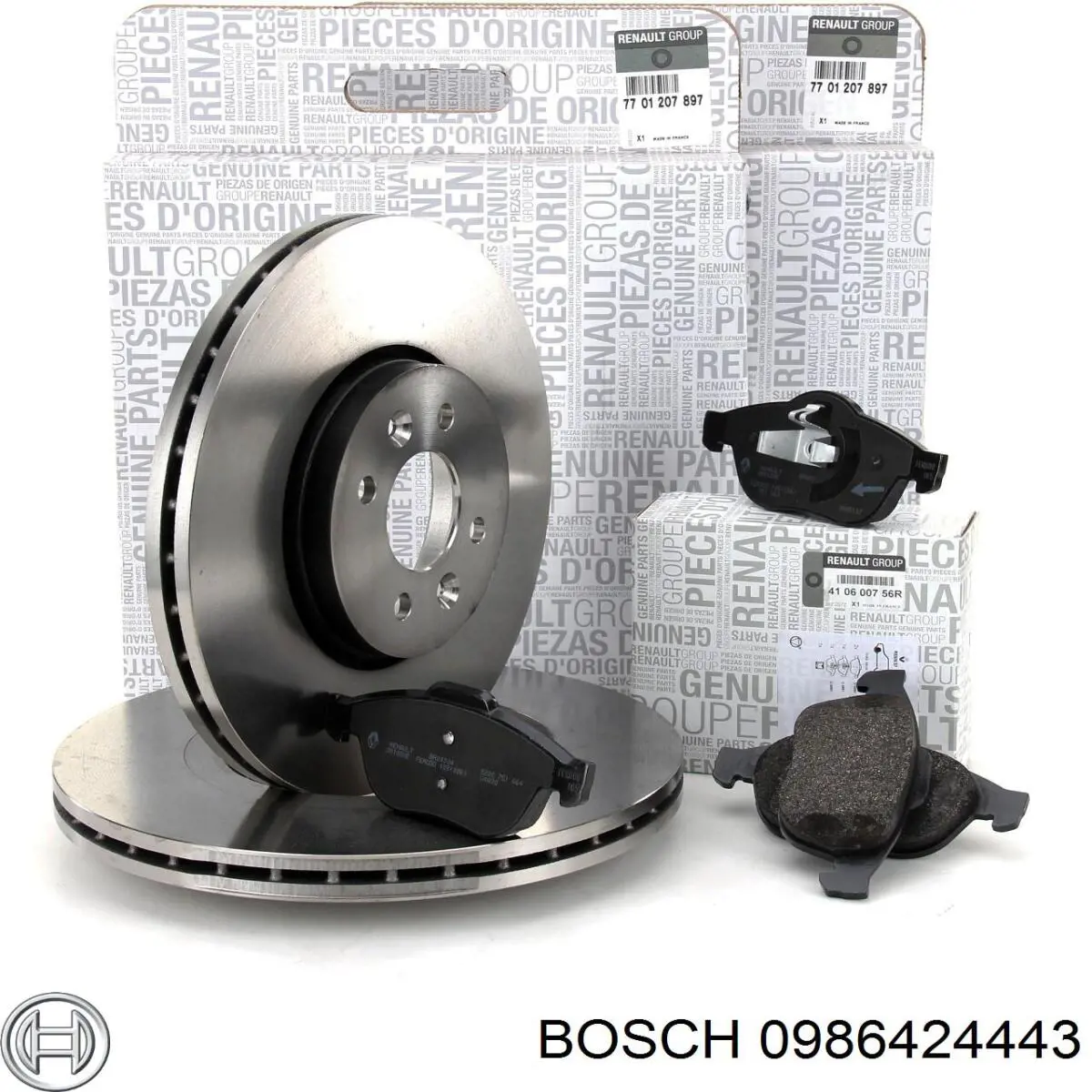0986424443 Bosch колодки тормозные передние дисковые