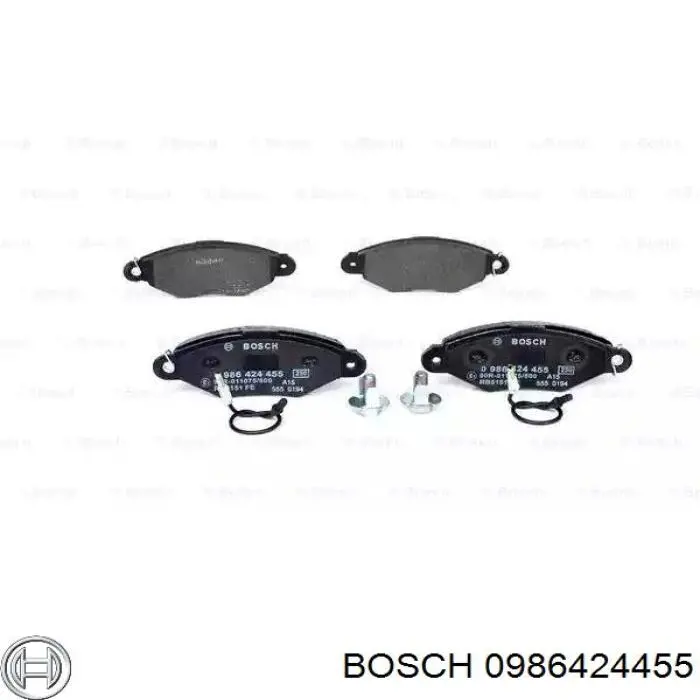 Передние тормозные колодки 0986424455 Bosch