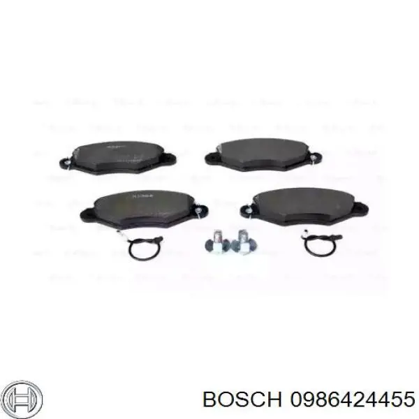 Колодки гальмівні передні, дискові 0986424455 Bosch