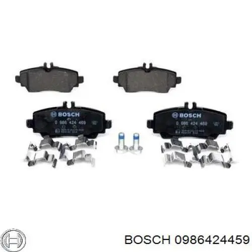 0986424459 Bosch колодки тормозные задние дисковые