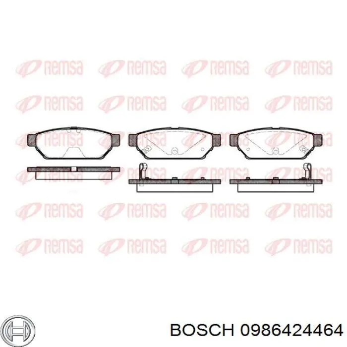 Задние тормозные колодки 0986424464 Bosch