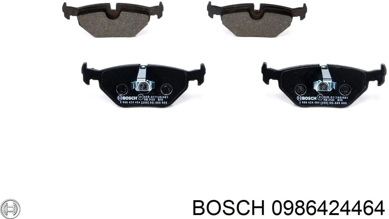 Купить 0986424464 Bosch Колодки тормозные задние, дисковые
