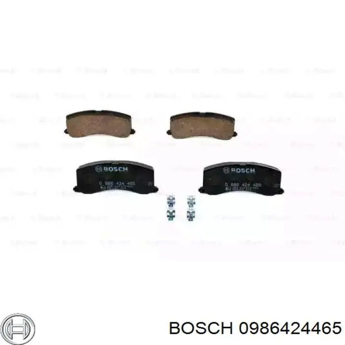 0986424465 Bosch передние тормозные колодки