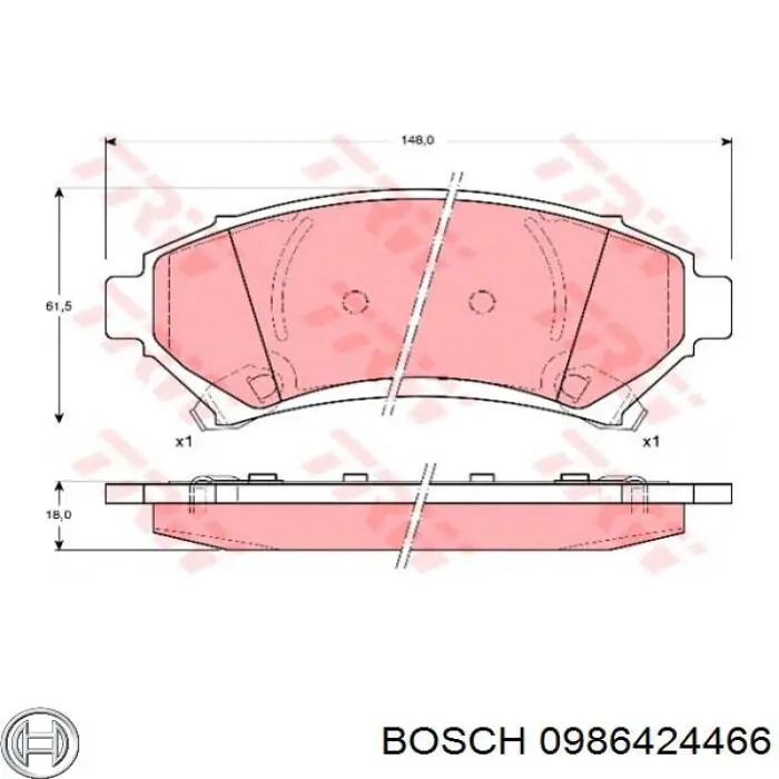 Колодки Bosch 0986424466 цена, от 31.86 USD