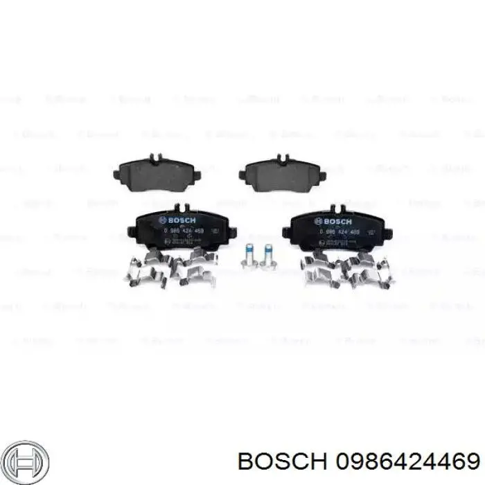 0986424469 Bosch колодки тормозные передние дисковые