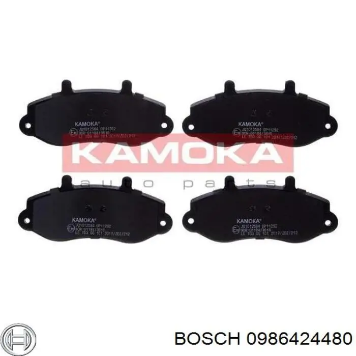 Передние тормозные колодки 0986424480 Bosch