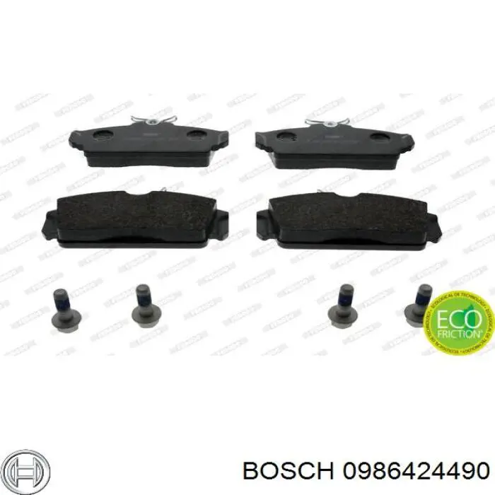 Передние тормозные колодки 0986424490 Bosch