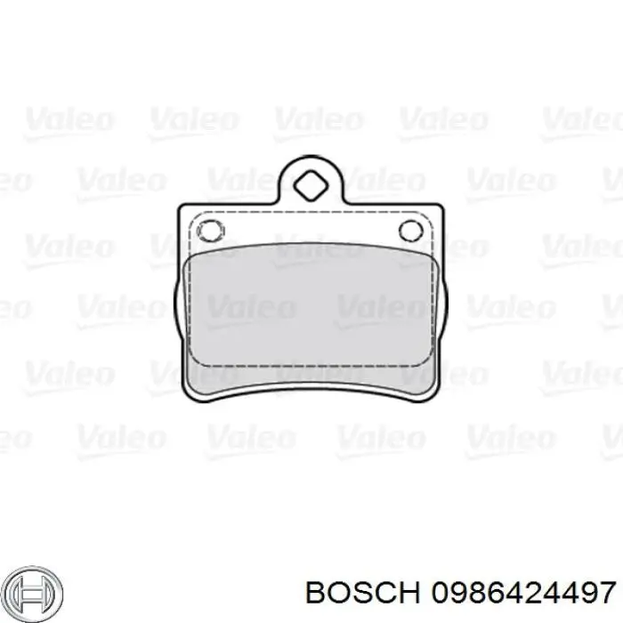Задние тормозные колодки 0986424497 Bosch