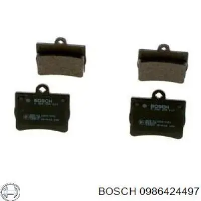 Колодки тормозные задние дисковые Bosch 0986424497