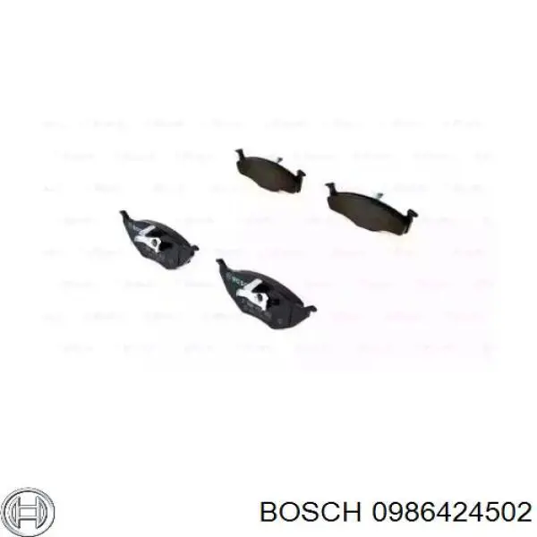 0986424502 Bosch колодки тормозные передние дисковые