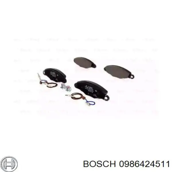 0 986 424 511 Bosch колодки тормозные передние дисковые