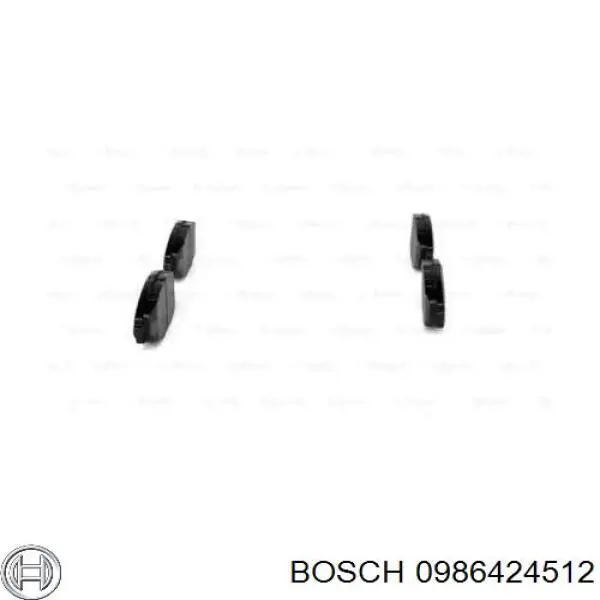 Колодки гальмівні передні, дискові 0986424512 Bosch