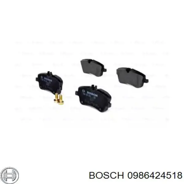 0986424518 Bosch колодки тормозные передние дисковые