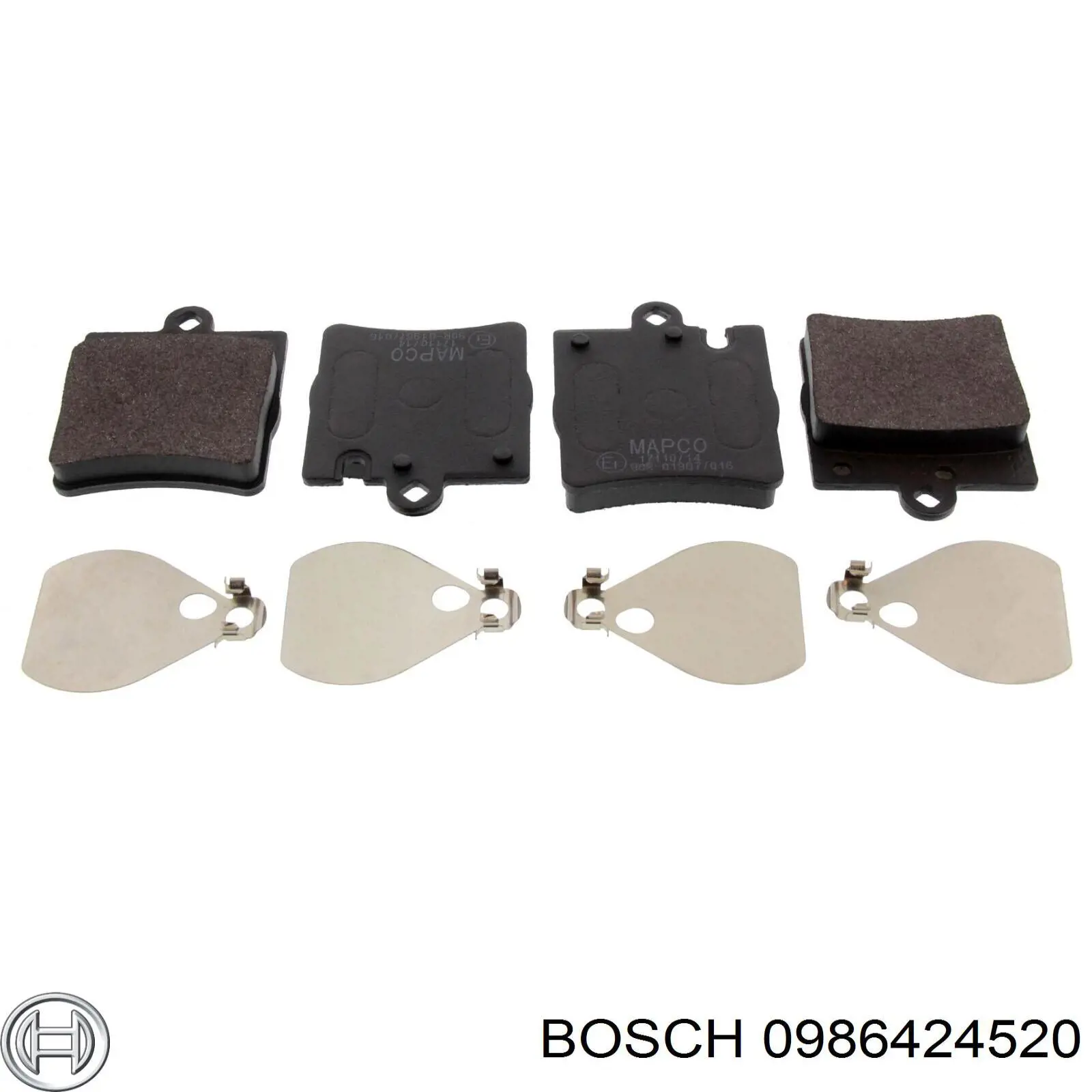 Задние тормозные колодки 0986424520 Bosch