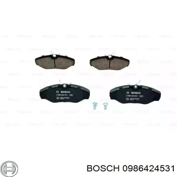 Передние тормозные колодки 0986424531 Bosch