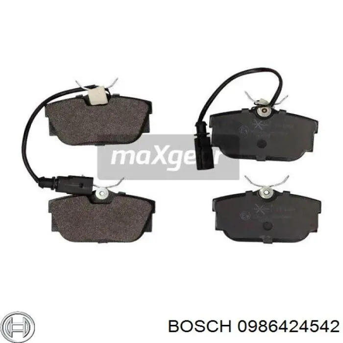 Задние тормозные колодки 0986424542 Bosch