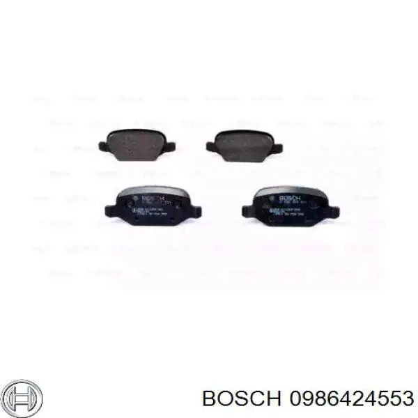 Колодки гальмові задні, дискові 0986424553 Bosch