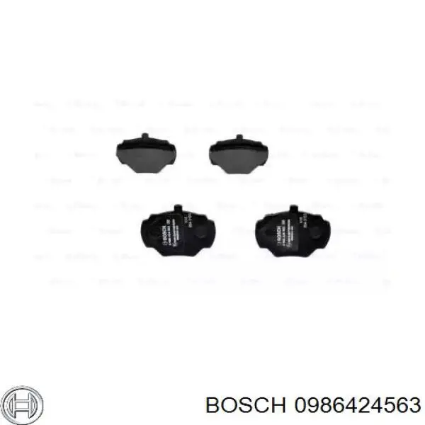 Задние тормозные колодки 0986424563 Bosch