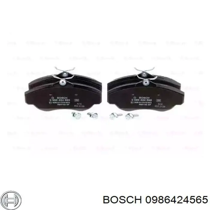0986424565 Bosch колодки тормозные передние дисковые
