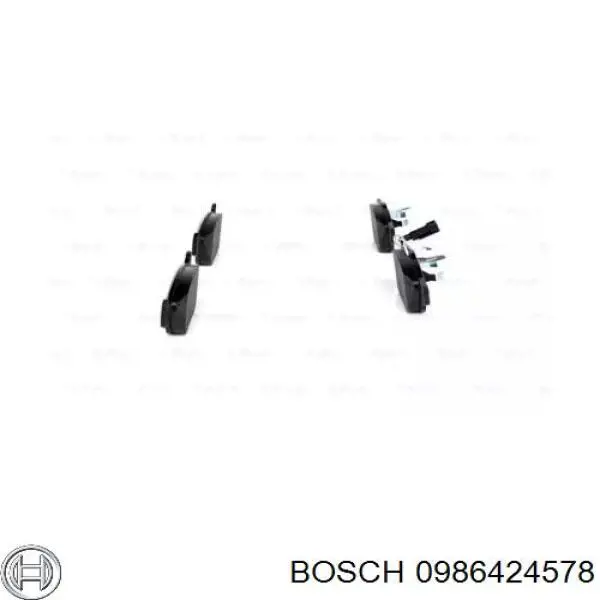 Колодки гальмівні передні, дискові 0986424578 Bosch