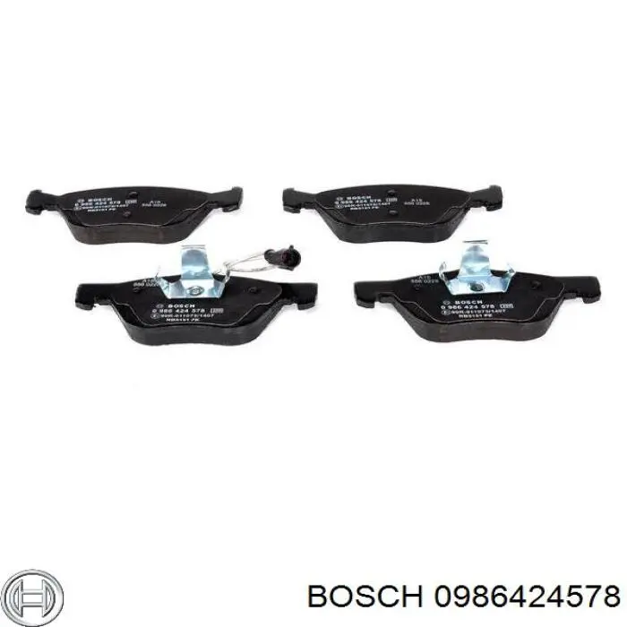 Колодки гальмівні передні, дискові 0986424578 Bosch