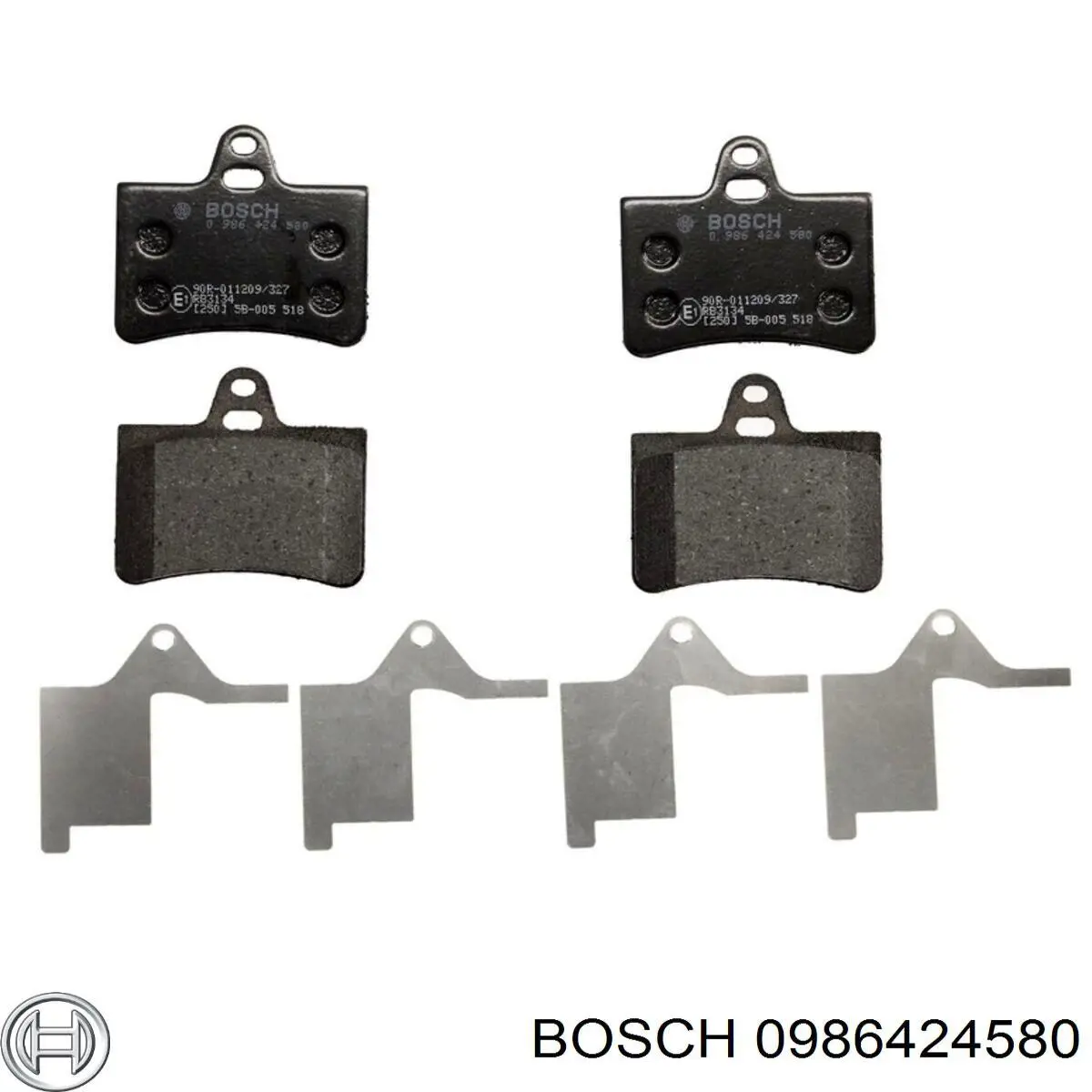 0986424580 Bosch колодки тормозные задние дисковые