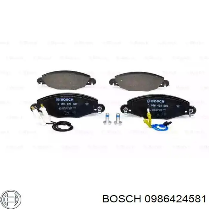 0 986 424 581 Bosch колодки тормозные передние дисковые